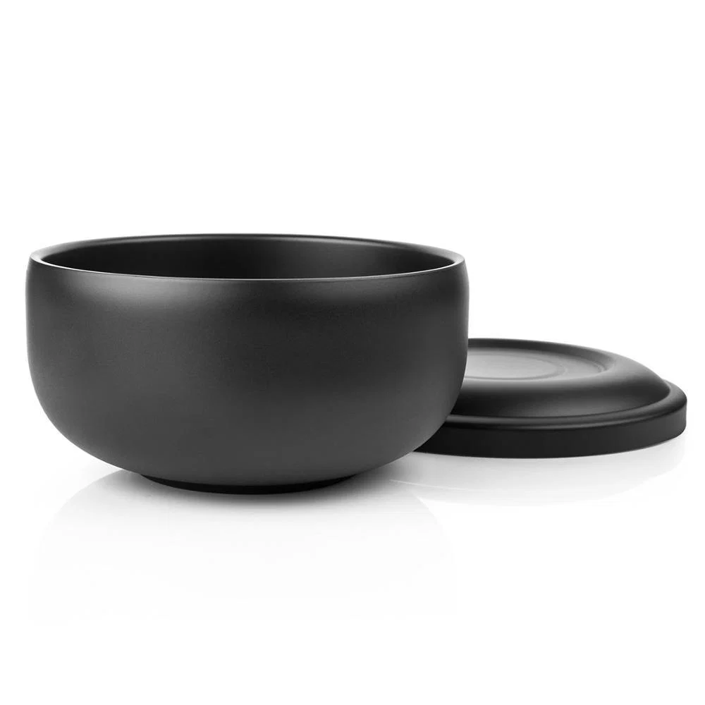 Casual Large Black Stainless Steel Shaving Soap Bowl Fine