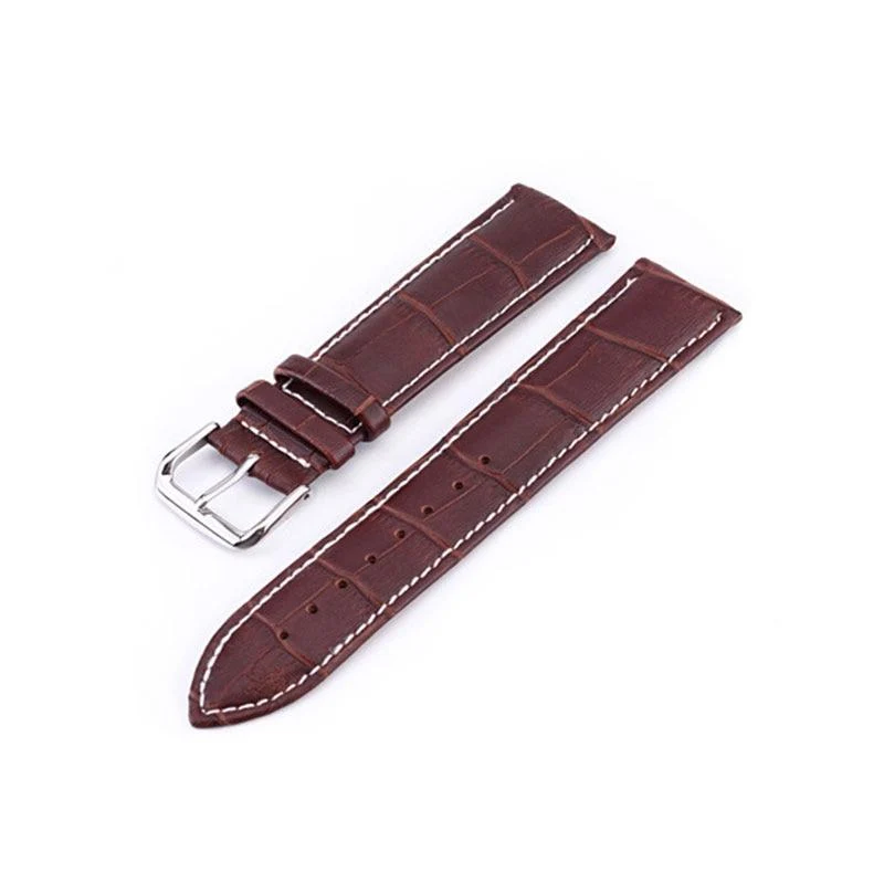 Contemporary Bormio Vegan Leather Watch Strap With Tang Buckle Stitching Consistent