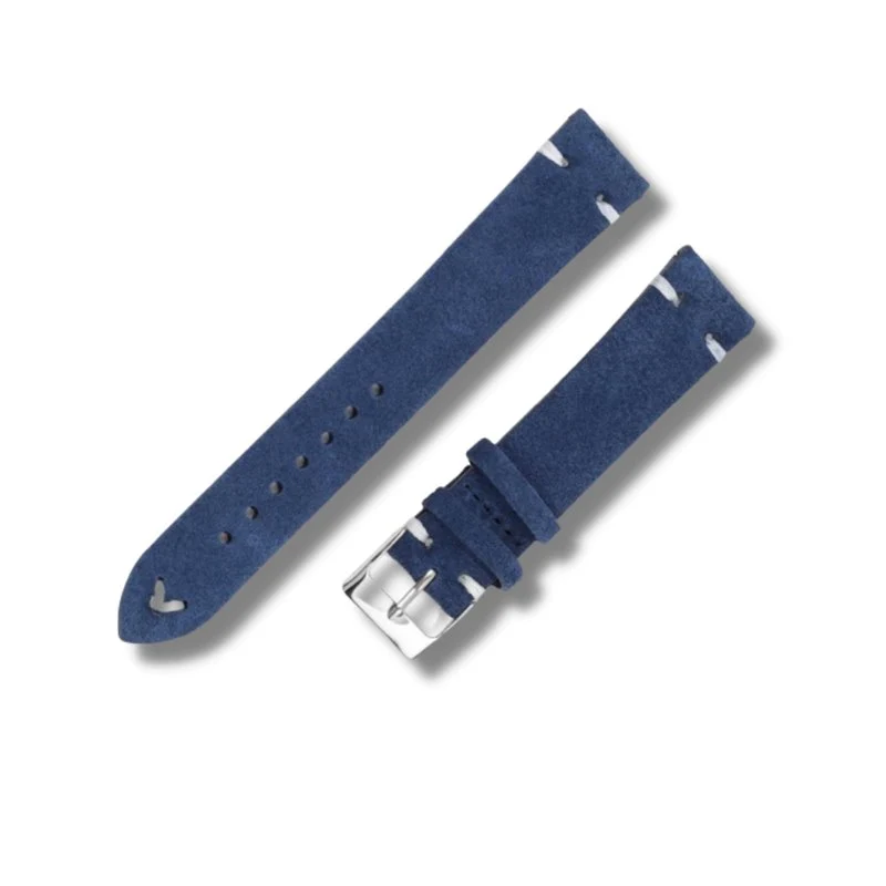 Breathable Hubert Handmade Suede Leather Watch Strap With Tang Buckle High-Grade