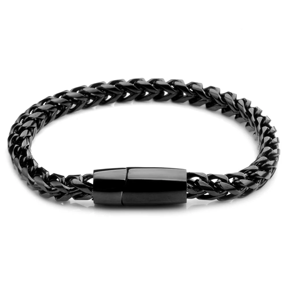 High-End Magnus Stainless Steel Polished Cuff Bracelet Casual