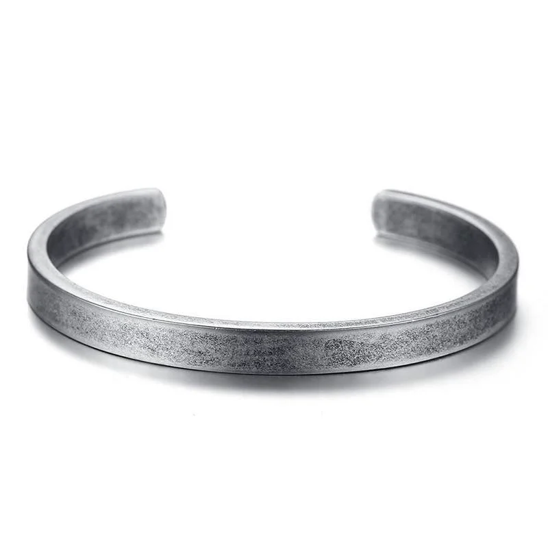 Detailed Oscar Stainless Steel Cuff Bracelet Stylish