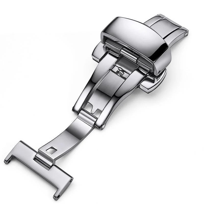 Consistent 316L Stainless Steel Double Push Button Folding Deployant Clasp Elegant