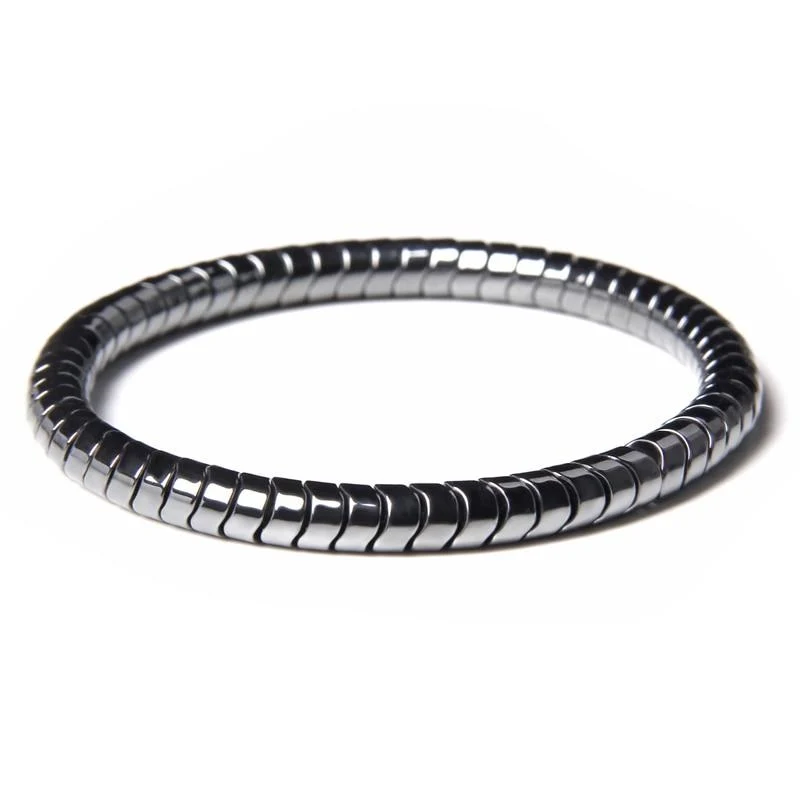 Elite Monteriggioni Geometric Hematite Beaded Bracelet Smart