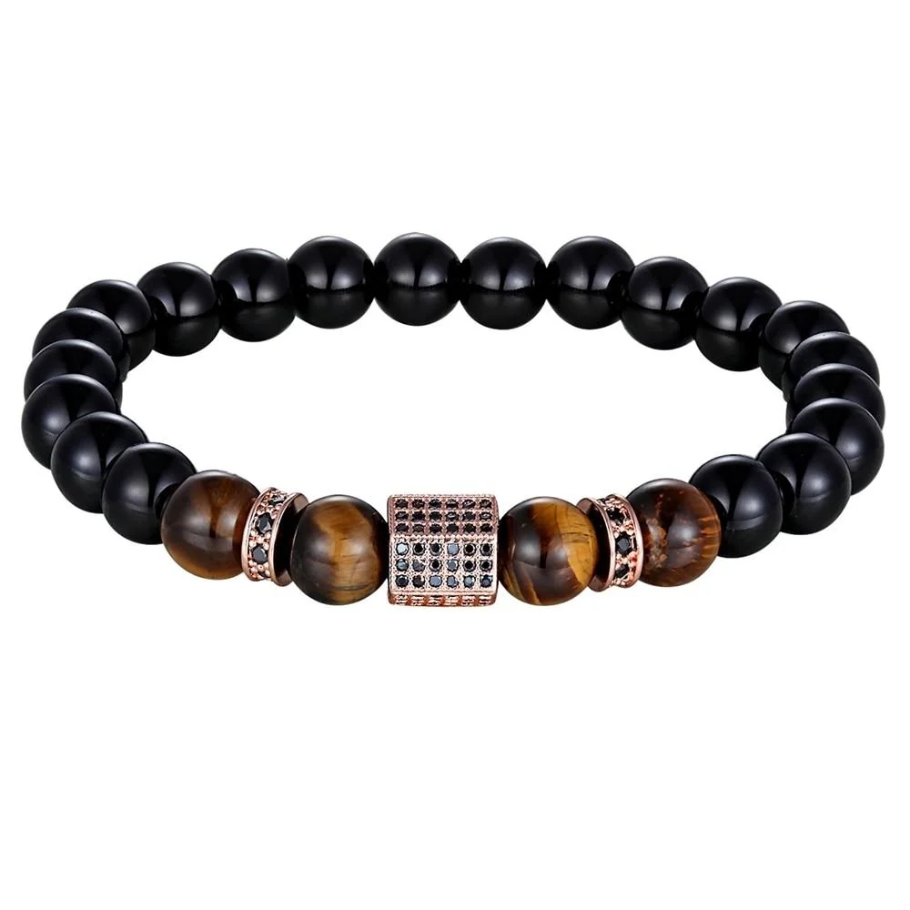 Next-Generation Douwe Fiore Zircon Onyx Beaded Bracelet Exclusive
