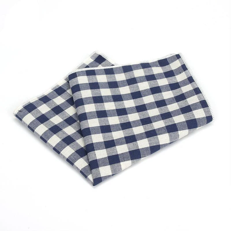 Sophisticated Classic Gingham Cotton Handkerchief Original Design