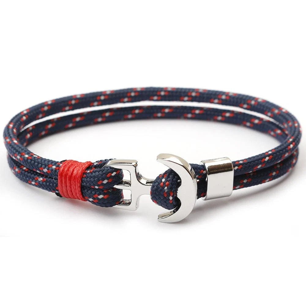 Classic Fido Pulsera de cuerda de paracaídas con ancla Safe