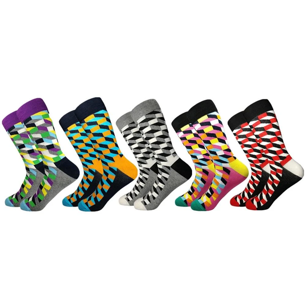 Fashionable Calcetines Geométricos de Algodón Francés Expertly Made
