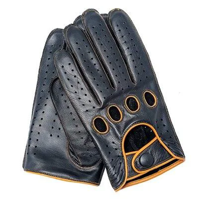 Authentic Niki Guantes de cuero de cabra Trendy