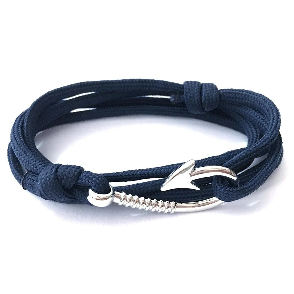 Outstanding Pulsera Náutica Gancho Pequeño Plata Long-Lasting
