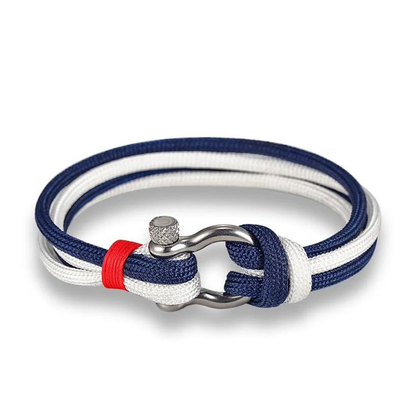 Luxury Brazalete de cuerda maciza con grillete de herradura Pure
