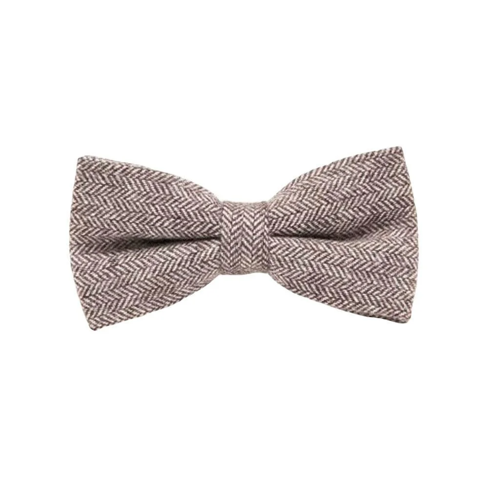 Versatile Herringbone Pajarita de lana preatada Flexible