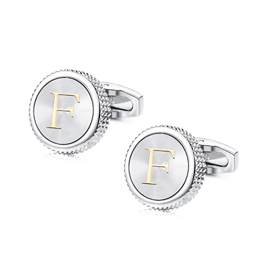 Elite Gemelos personalizados Monograma Perla Traditional