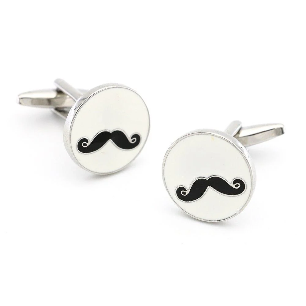 Authentic Movember Gemelos bigote plateados Natural