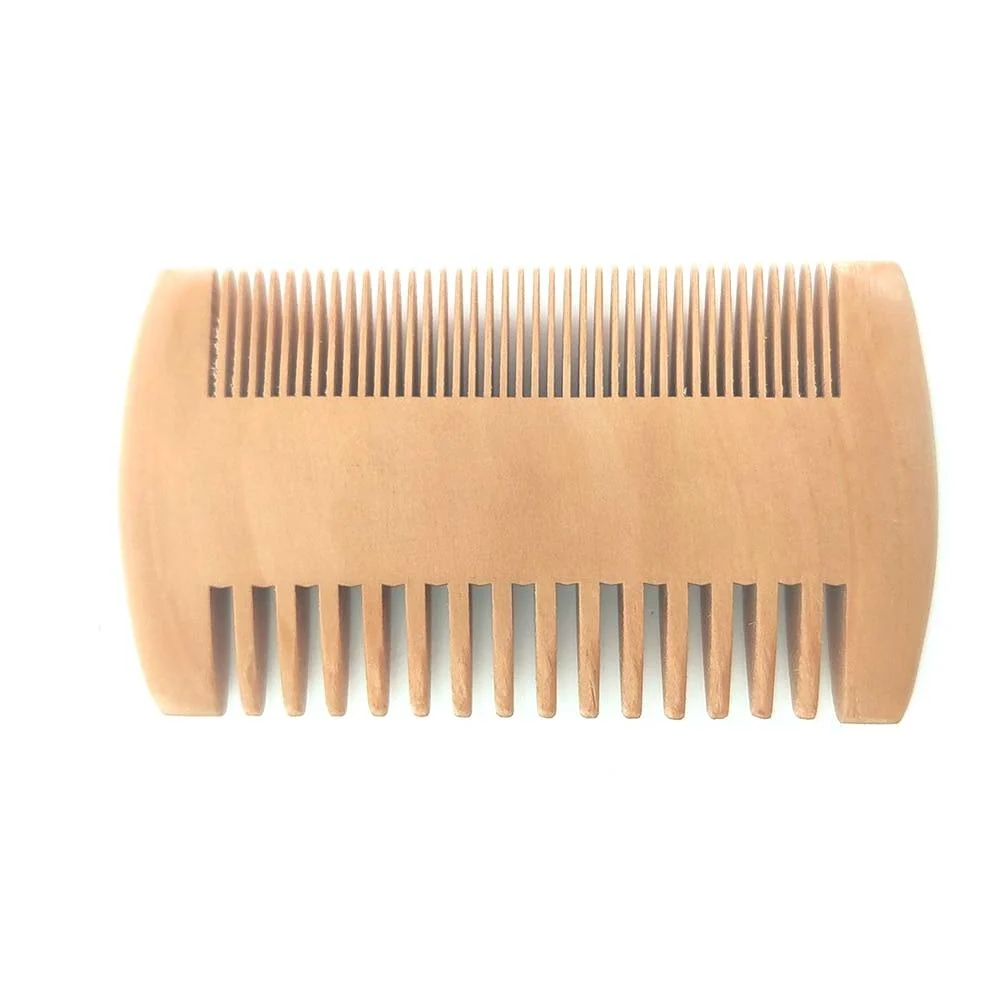 Luxury Double-sided Pearwood Beard Comb Soft