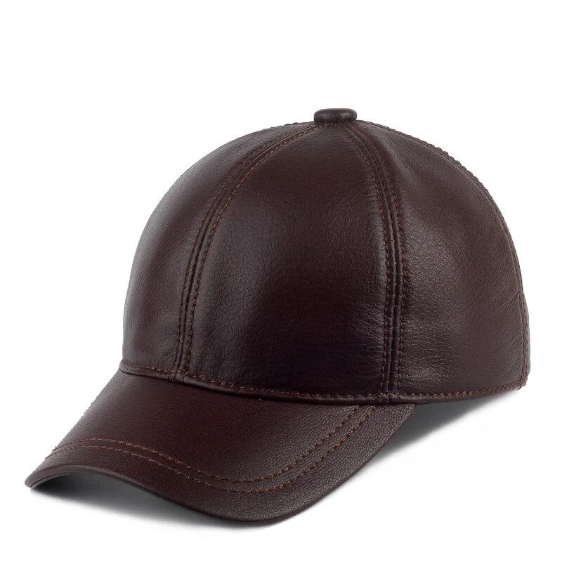 Elite Sheepskin Leather Baseball Cap High-Quality