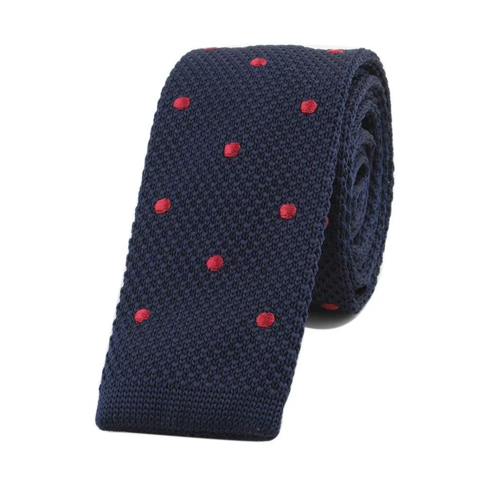 Specialty Polka Dot Flat End Knitted Tie Outstanding