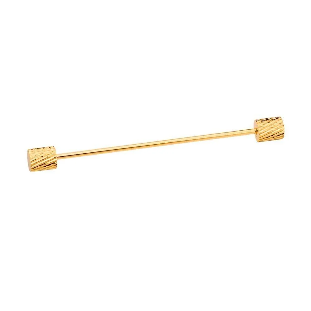 Effective Engraved Gold-Tone Collar Bar Relaxed