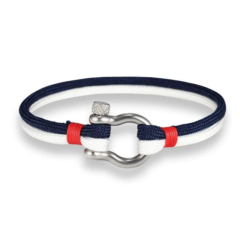 Superior Horseshoe Shackle Twin Rope Bracelet Refined