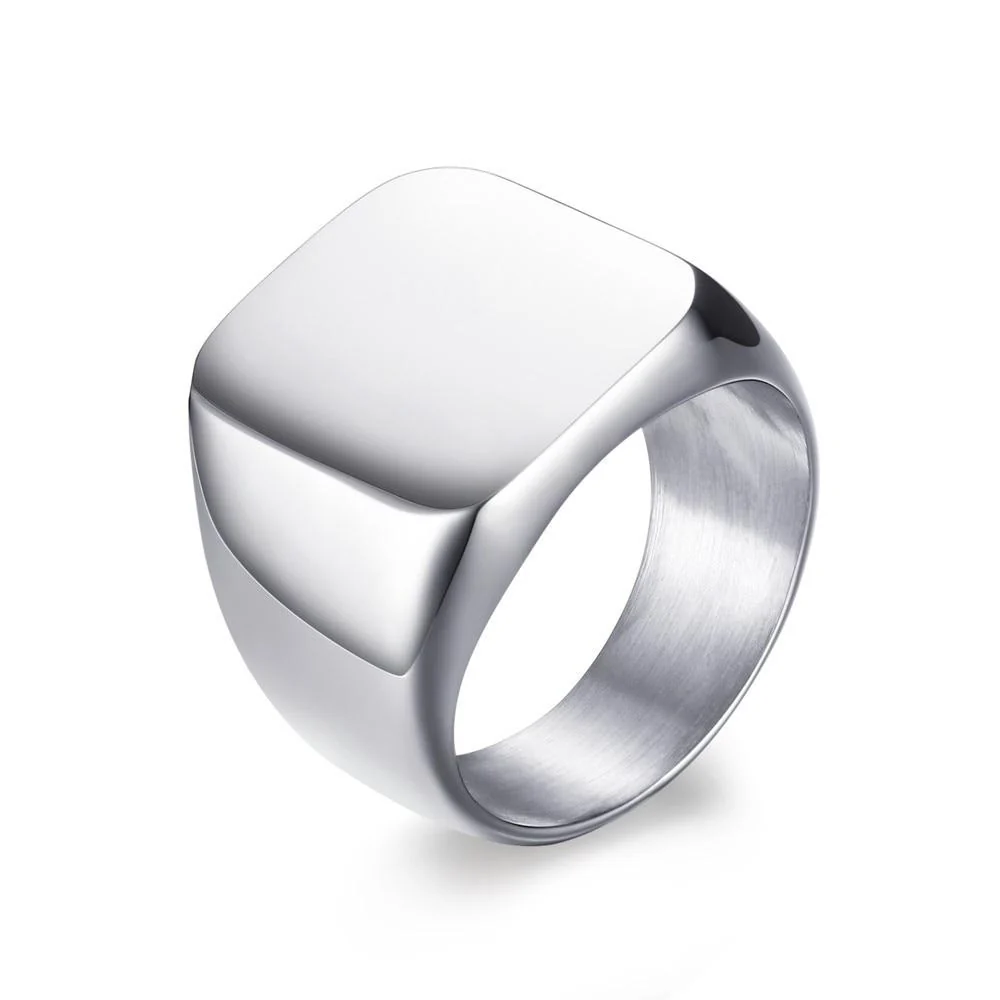 Efficient William Square Signet Ring World-Class