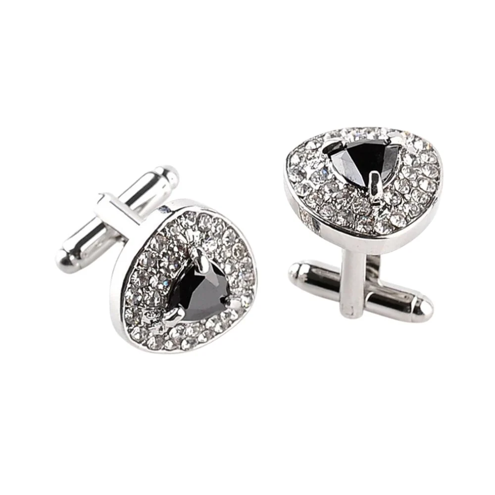 Dependable Brushed Crystal Cufflinks Powerful