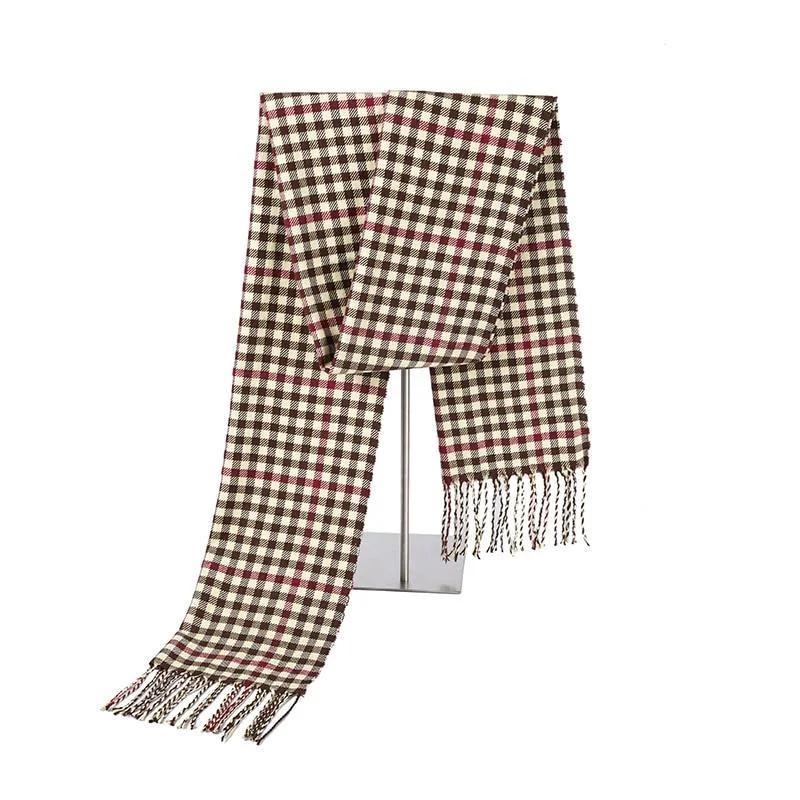 Carefully Designed Thomas Checkered Cashmere Wool Scarf Responsible