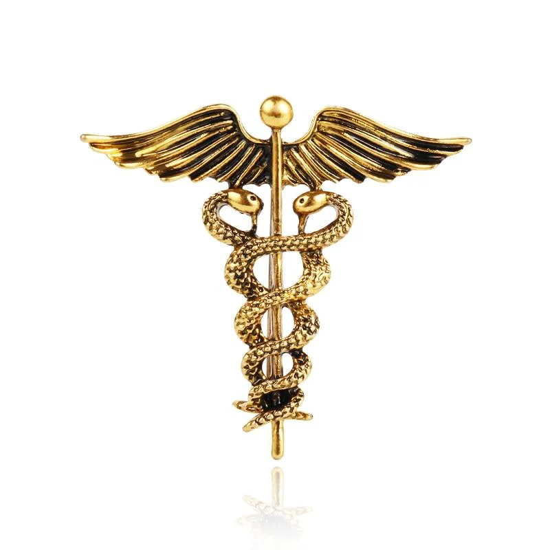 Certified Caduceus Medical Symbol Lapel Pin Verified