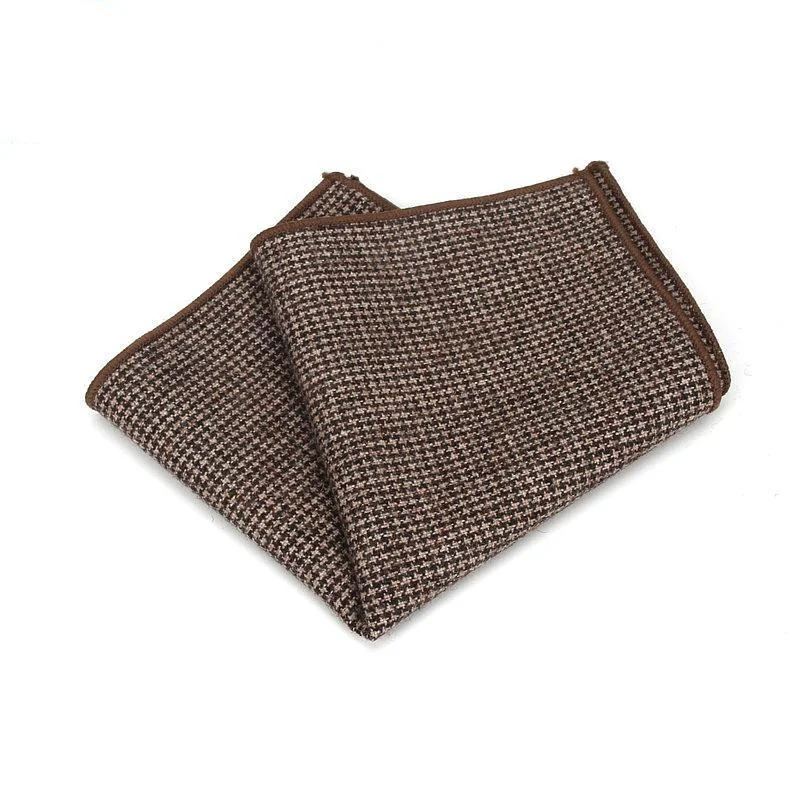 Powerful Houndstooth Wool Pocket Square User-Friendly