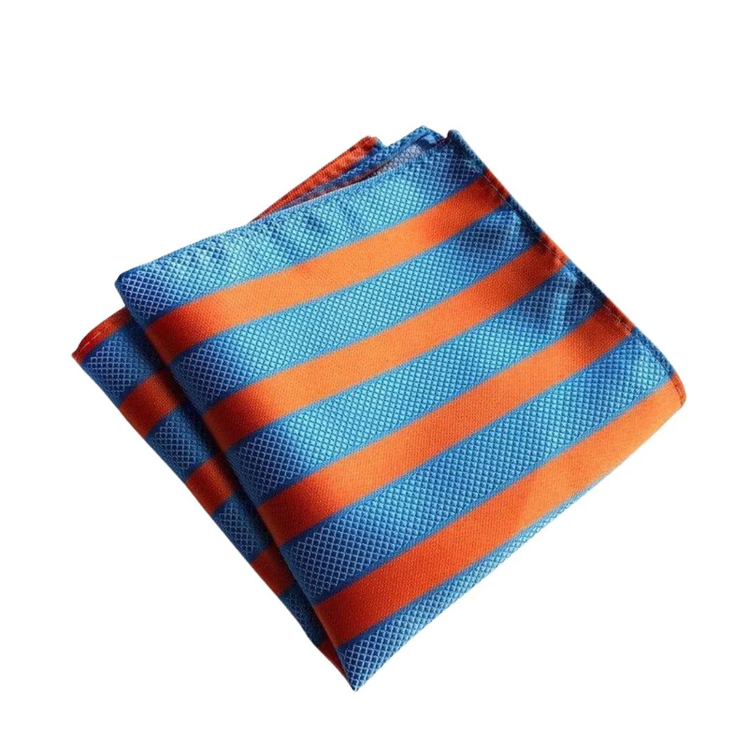 Stylish Awning Striped Silk Pocket Square High-End