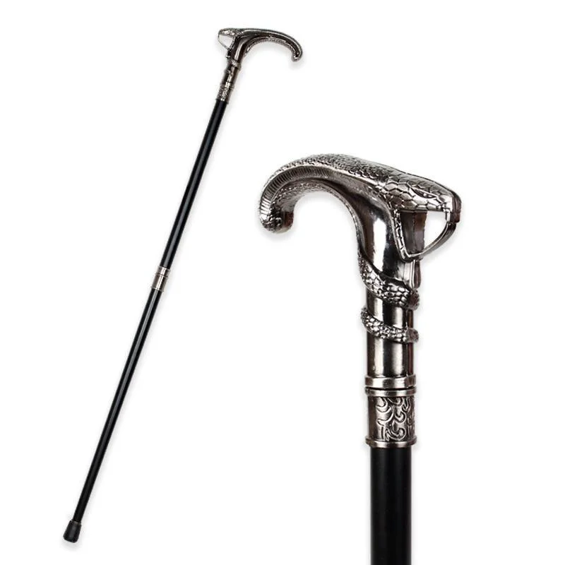 Green Arthur Wooden Walking Stick With Cobra Head Handle Effective