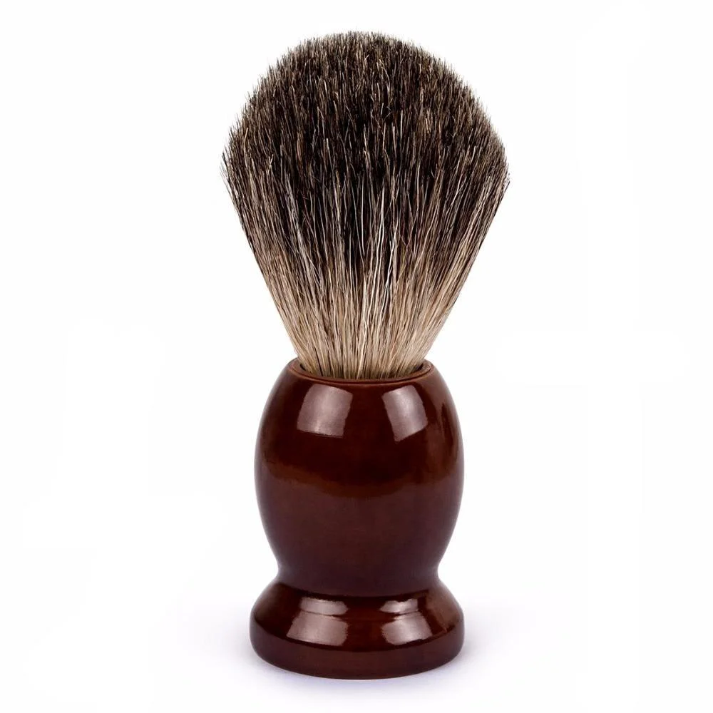 Fine Crafted Traditional Pure Badger Hair Shaving Brush With Wooden Handle First-Class