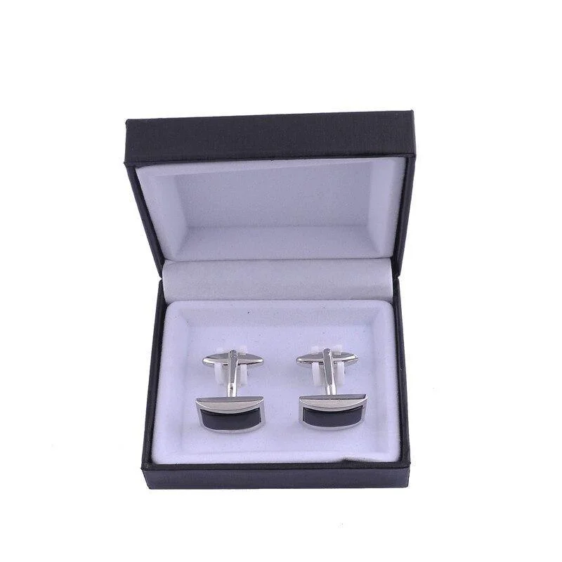 Premium Black Leather Jewelry Box For Cufflinks Trusted