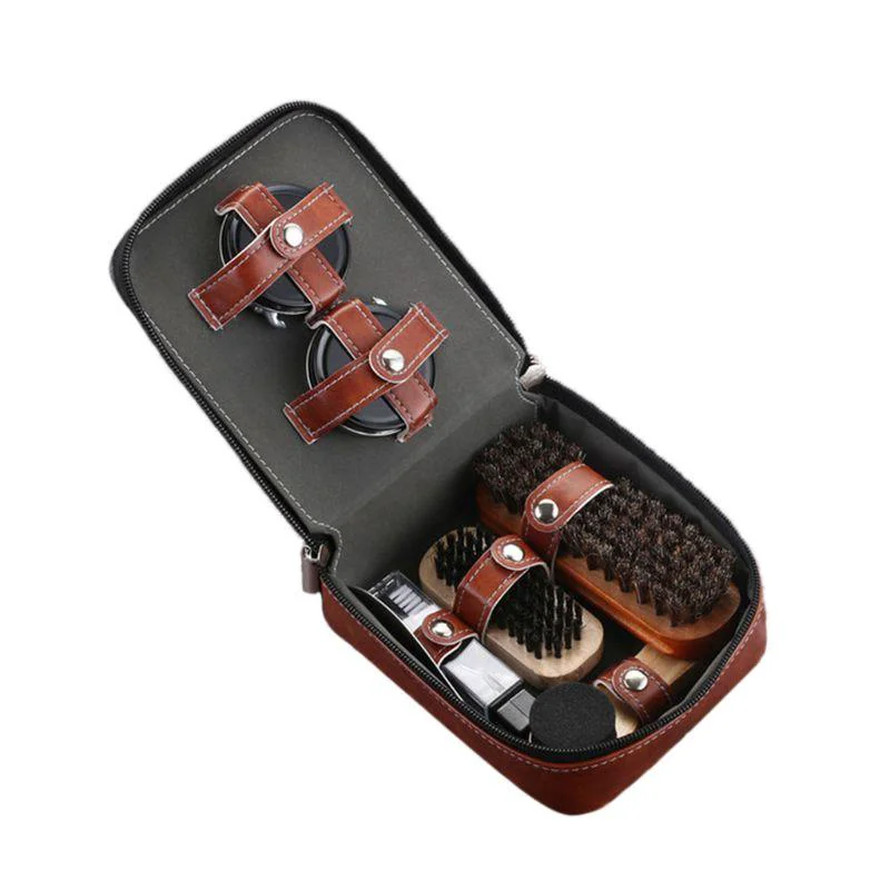Prestigious Professional Leather Shoe Care Travel Set 9 Pcs Smart