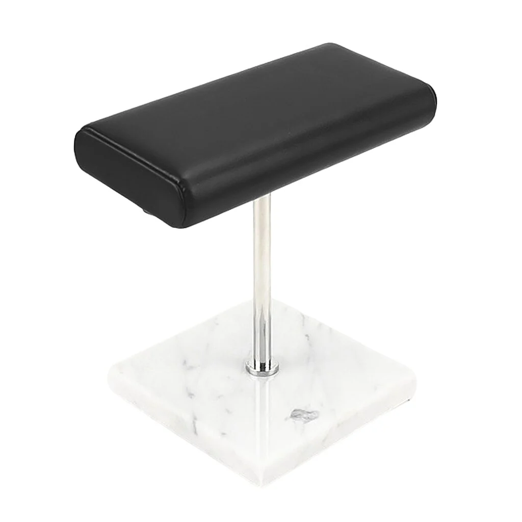 Advanced Antoine White Marble Double Watch Display Stand Holder Verified