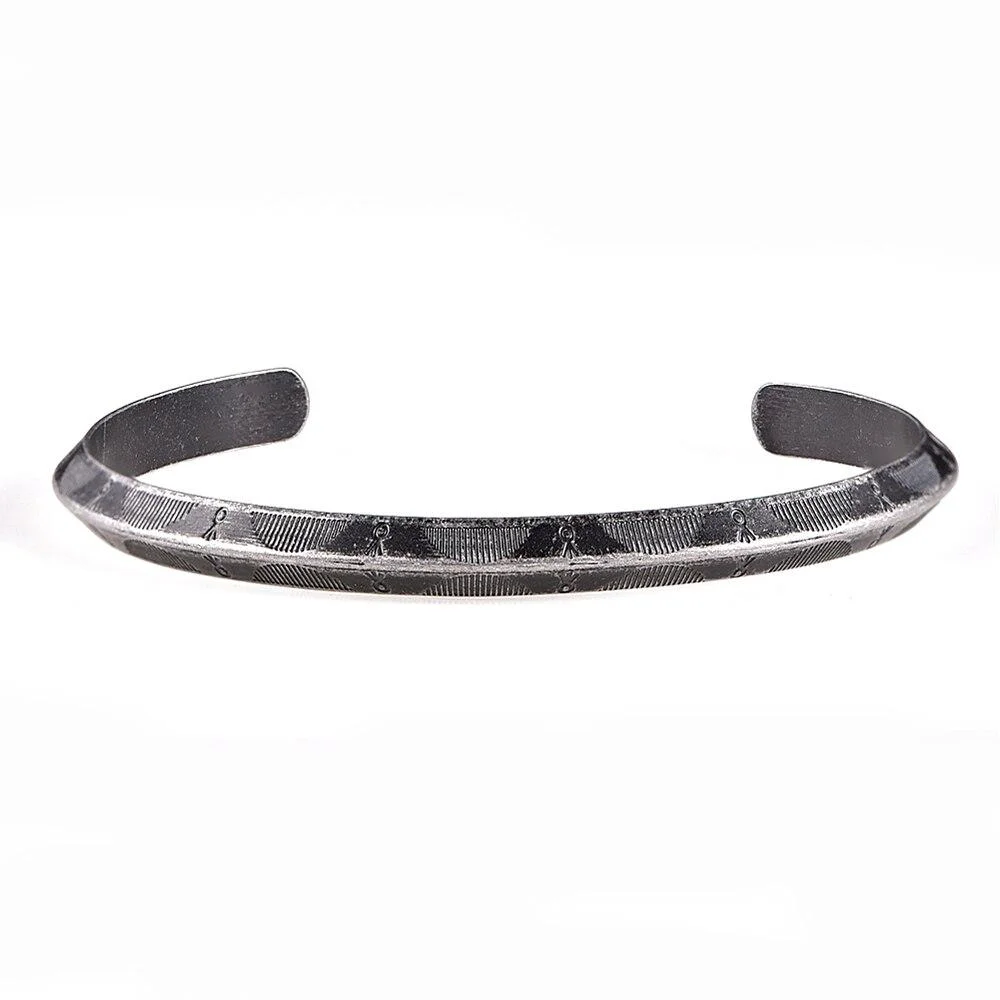 Powerful Dennis Stainless Steel Cuff Bracelet Functional