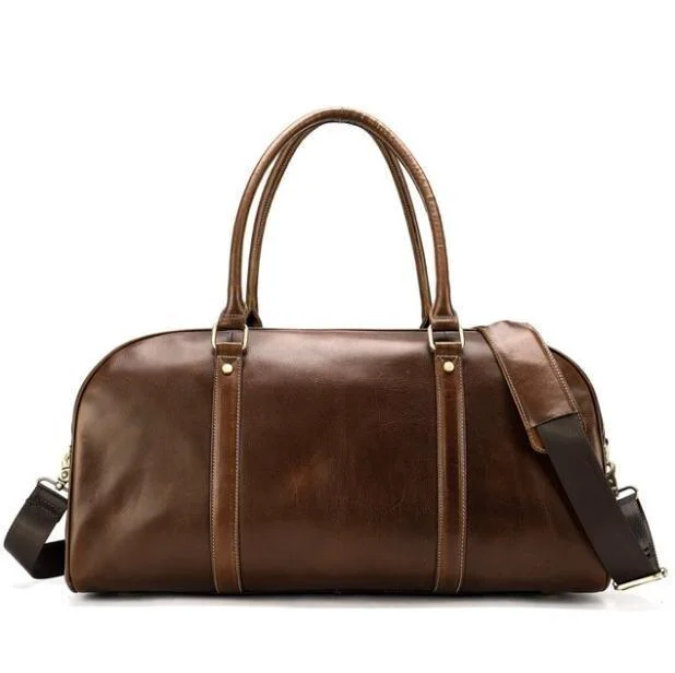 Authentic Laird Cow Leather Duffel Bag Solid