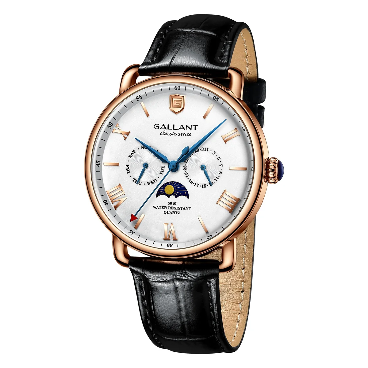 Authentic Hubert Classic Moon Phase Watch Functional