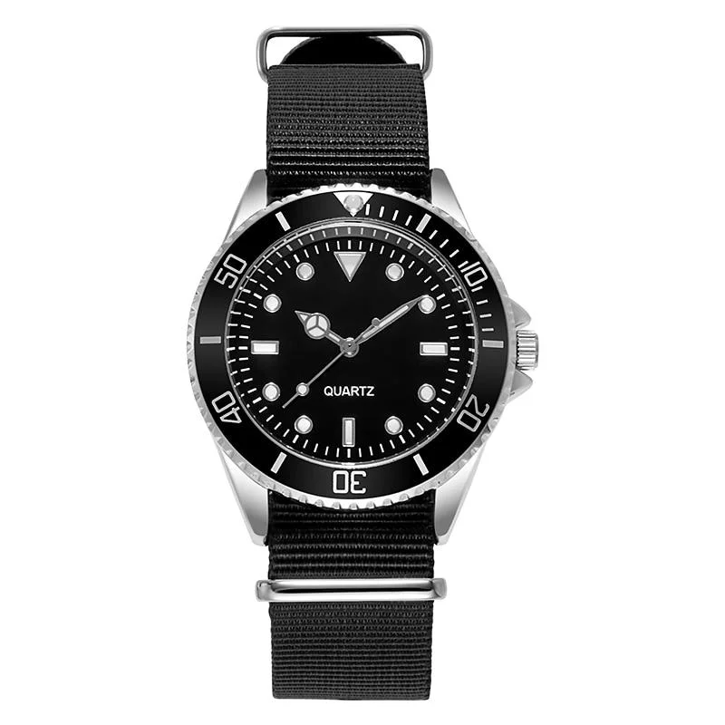 Prestigious Victor Stainless Steel Sport Watch With Nylon Strap Pure