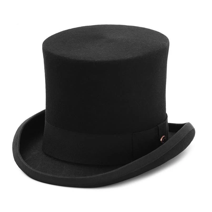 Premium Material Winston Wool Felt Top Hat Carefully Designed
