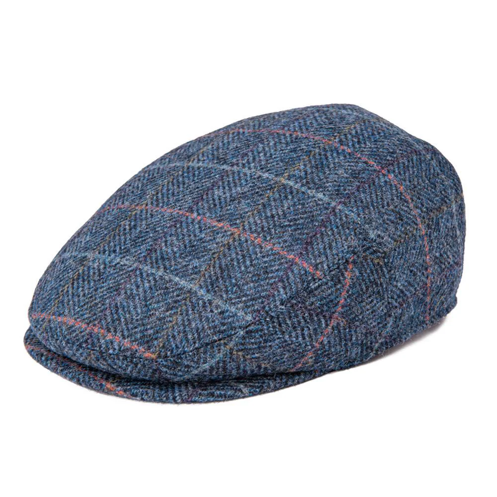 Premium Herringbone Plaid Tweed Flat Cap Organic