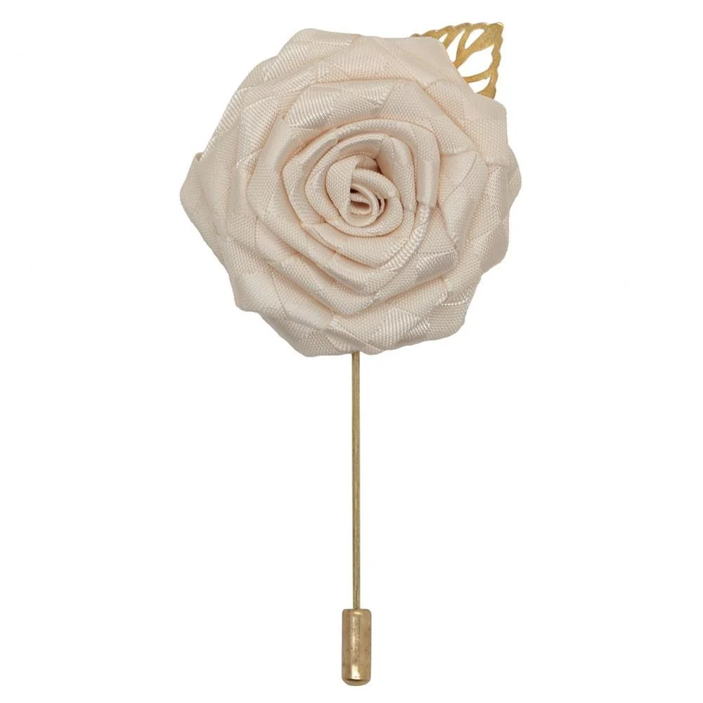 Breathable Satin Rose Lapel Pin Durable