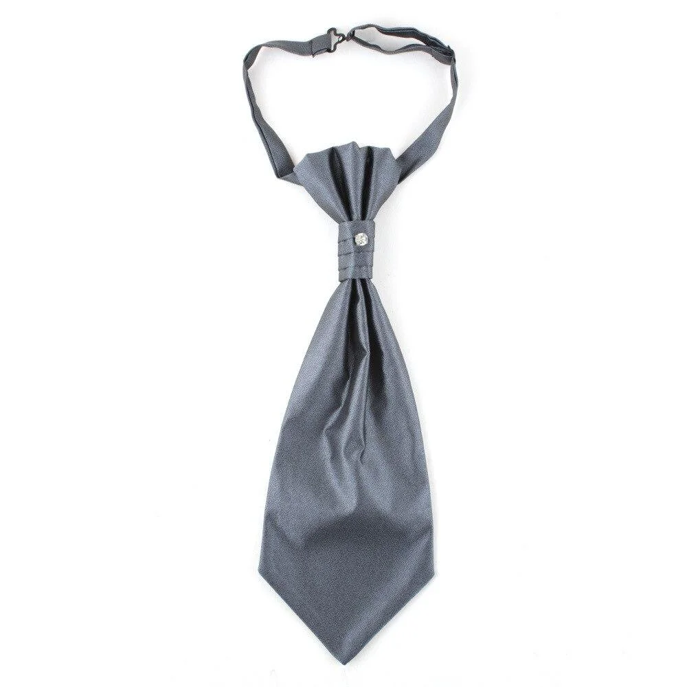 Excellent Solid Wedding Ascot Tie Pre-Tied User-Friendly