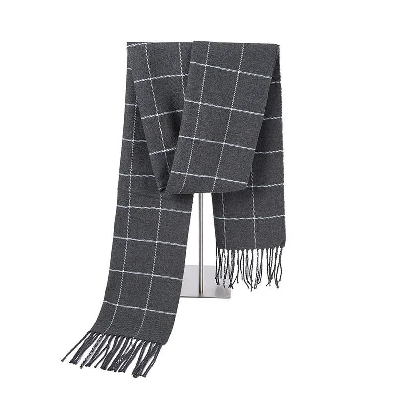 Powerful Fredrik Graph Check Cashmere Wool Scarf Enhanced
