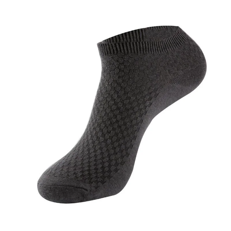 Smooth Low Bamboo Fiber Ankle Socks 5 pairs Set Elegant