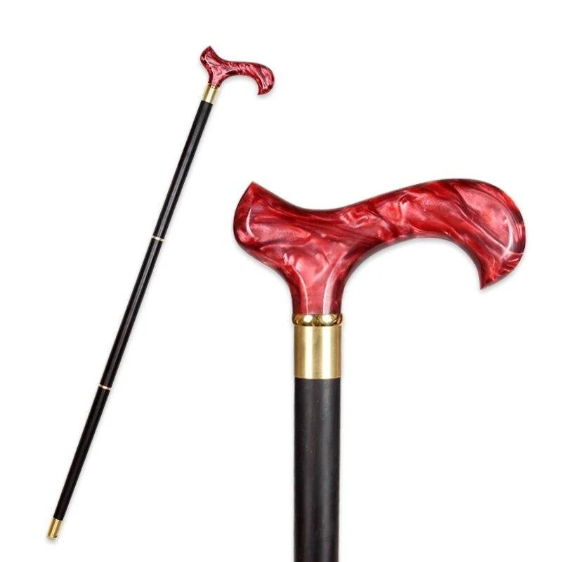 Stylish Gabriel Wooden Walking Stick With Red Brown Handle User-Friendly