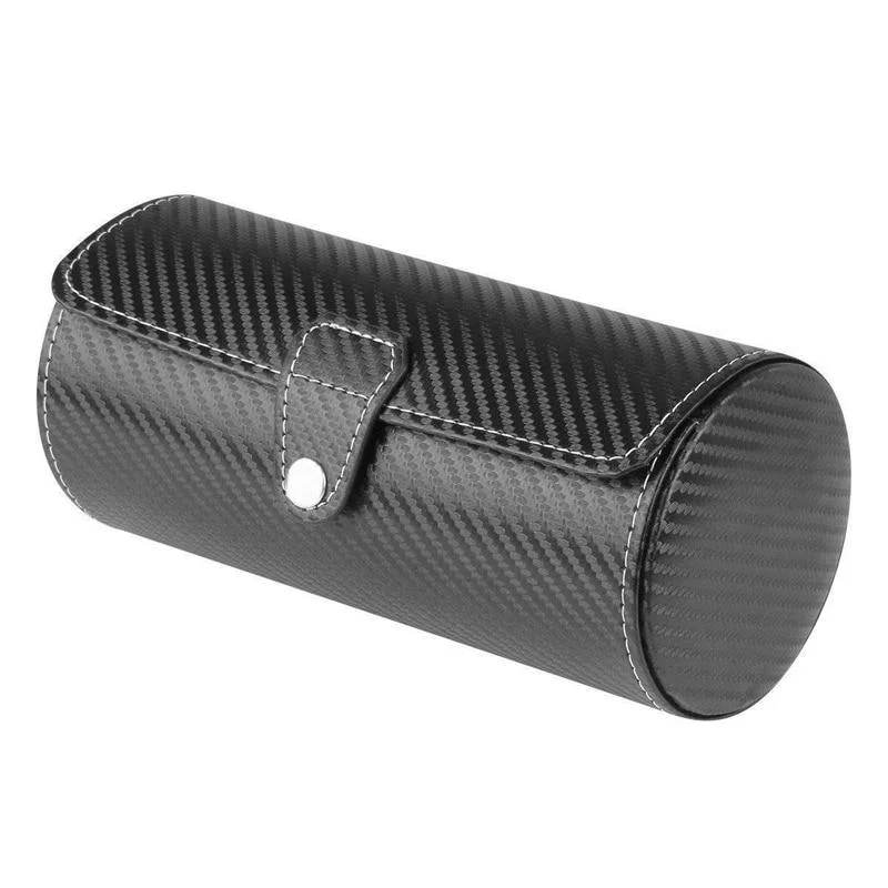 Quality Noah Carbon Look 3 Slots Watch Roll Case Organic