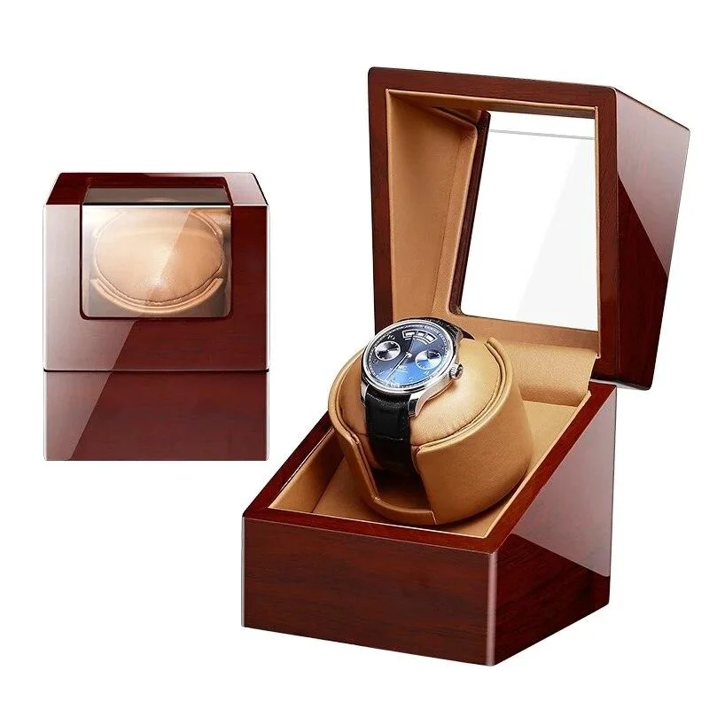 Relaxed Fabrizio Oak Wood Mechanical Box Watch Winder Fine Crafted