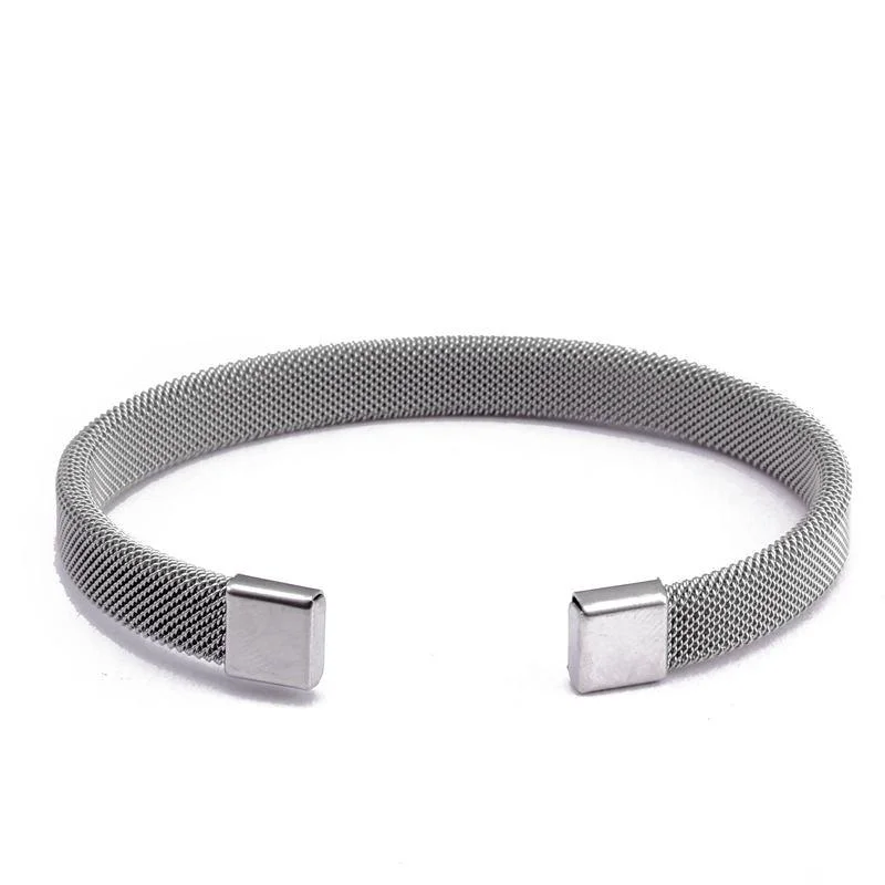 Green Claudio Minimalist Mesh Cuff Bracelet Effective
