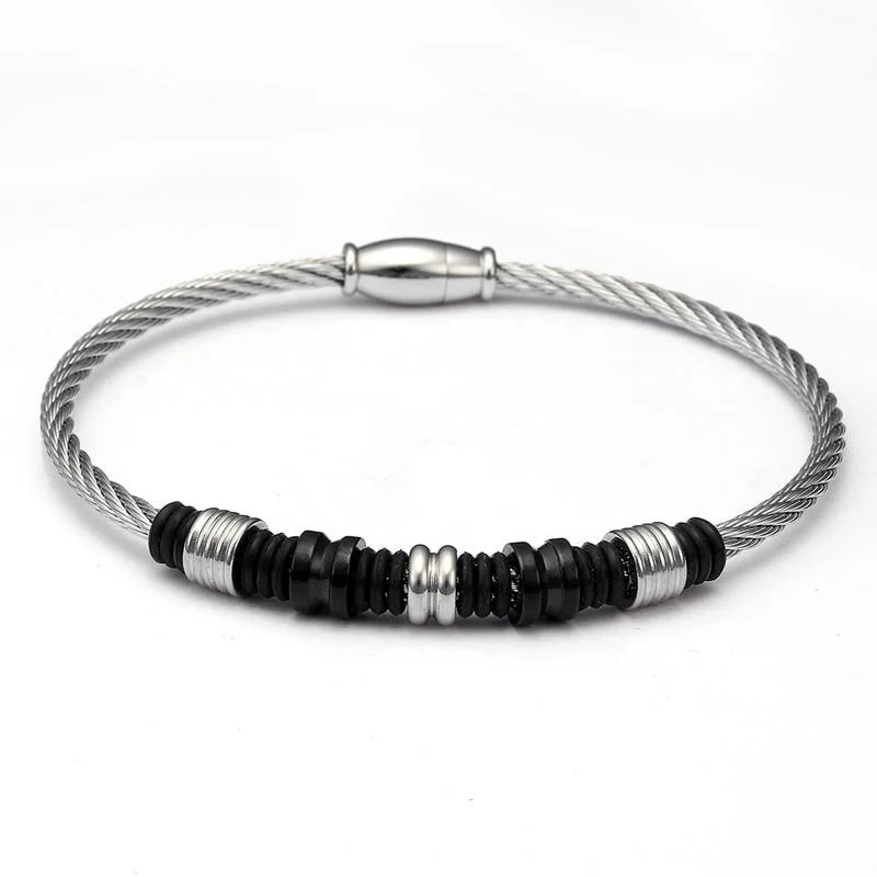 Professional Anders Stainless Steel Charm Rope Bracelet Verified