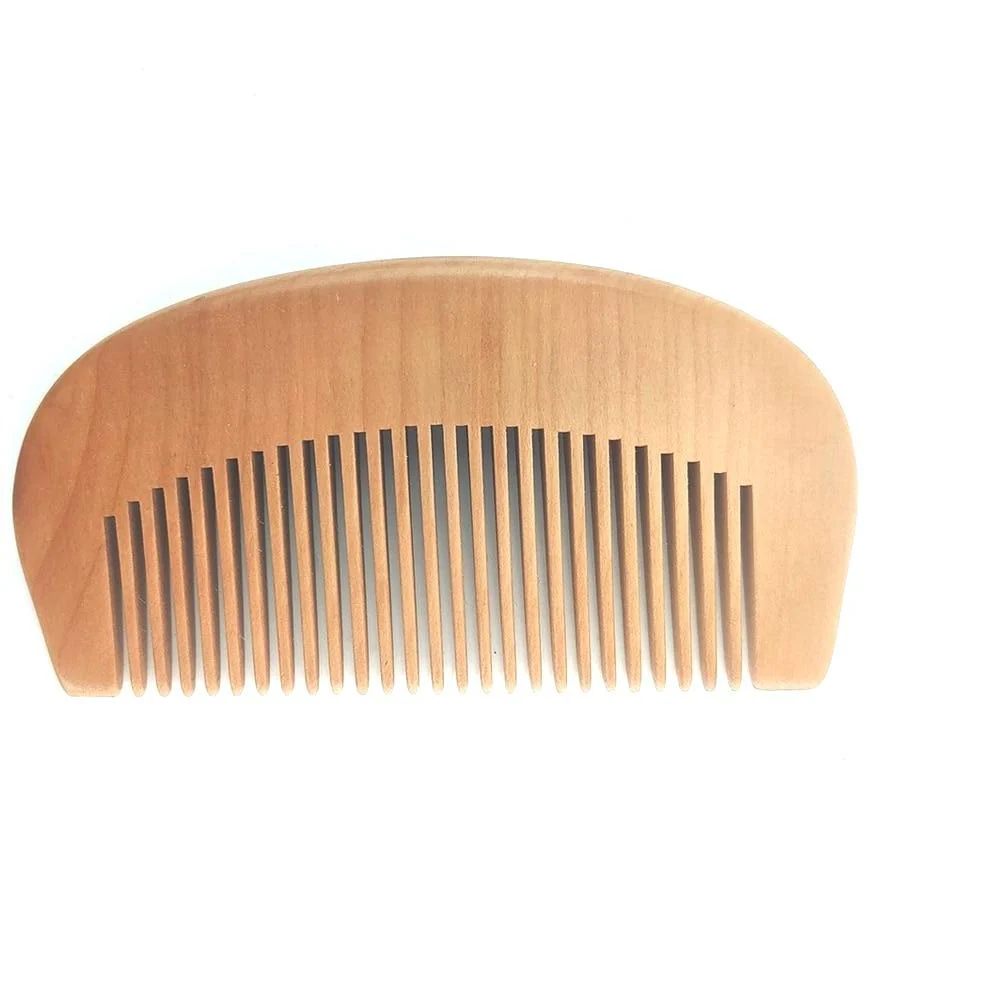 Recyclable Compact Pearwood Beard Comb Modern