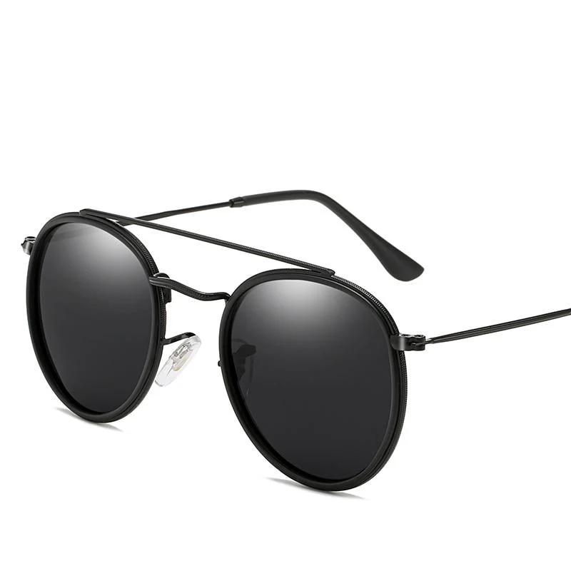Top-Quality Round Polarized Aviator Sunglasses Solid